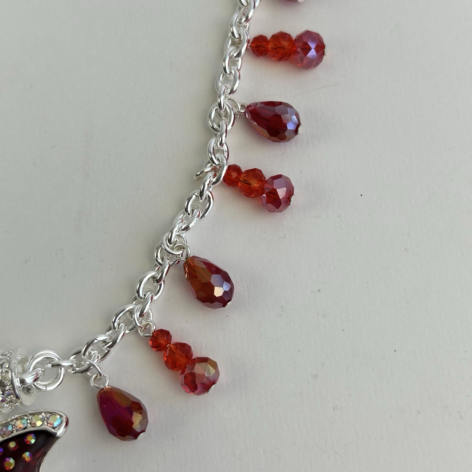 Kirks Folly Goddess Moon Shadow Christmas Magic Enhancer Necklace Silvertone