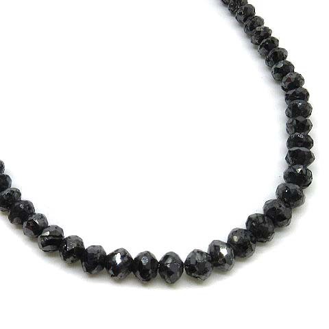 K18WG black diamond 50.00ct necklace 41cm-45.5cm with adjuster 11.0g men’s