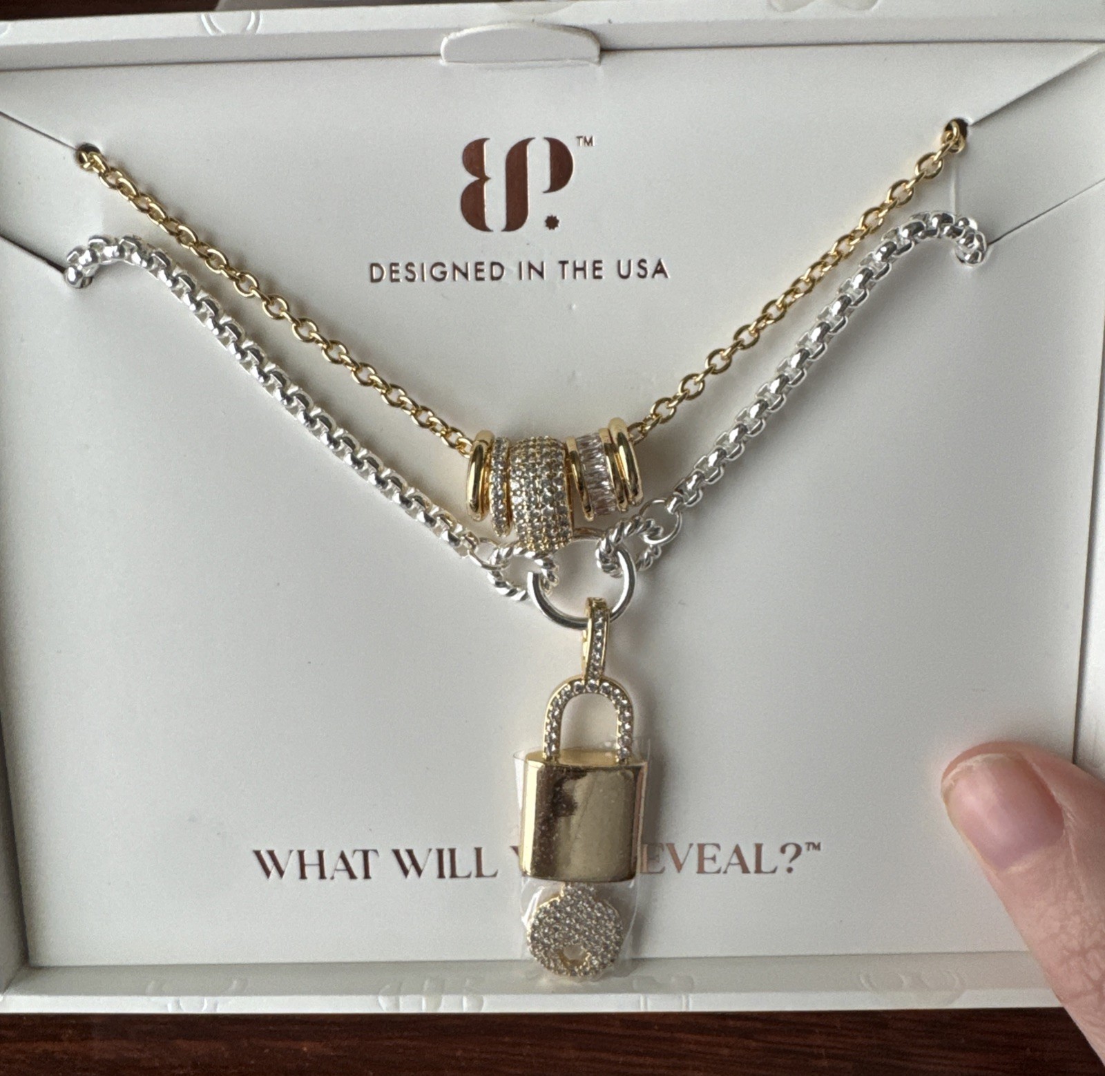 Bomb Party Spring Luxe Layers 2026 “Lock It In” CZ with Gold and Silver Plating