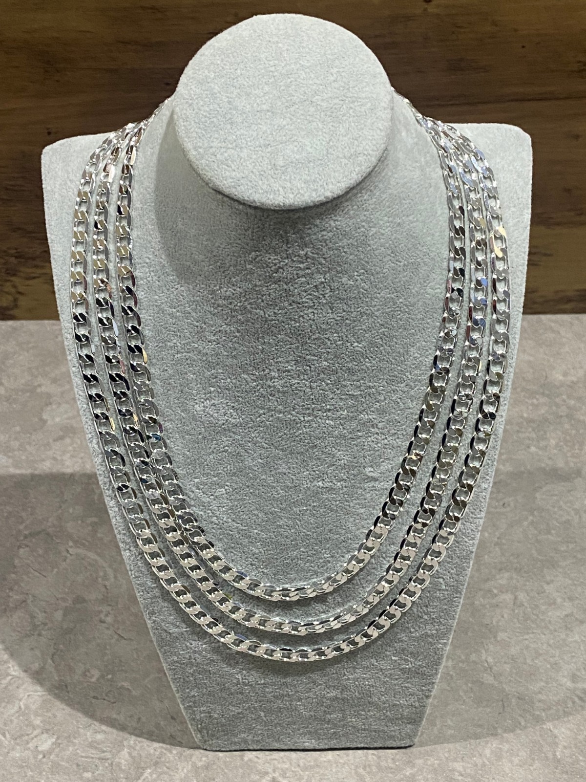 Joblot of Silver Plated Chains x30 All In – | 10x 20″ | 10x 22″ | 10x 24″ | 8mm