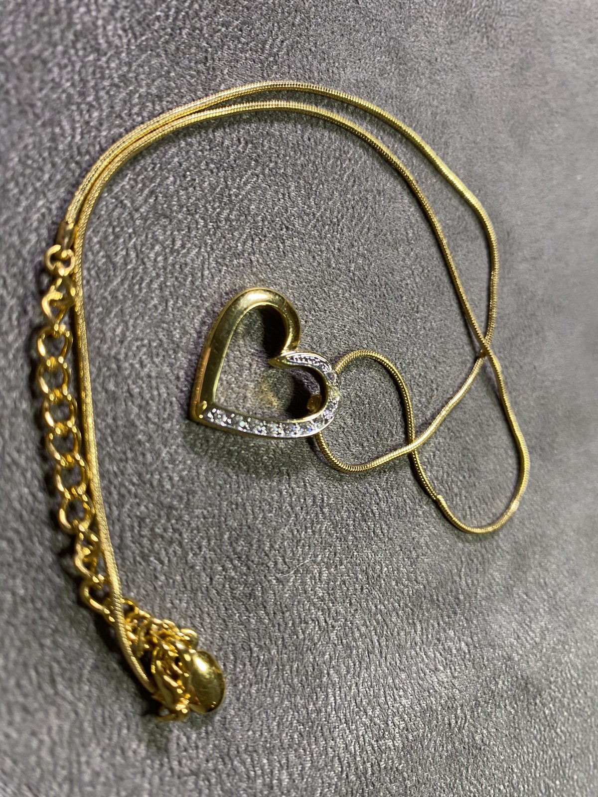 Gold-plated Open Heart Necklace, Avon, Please See Description