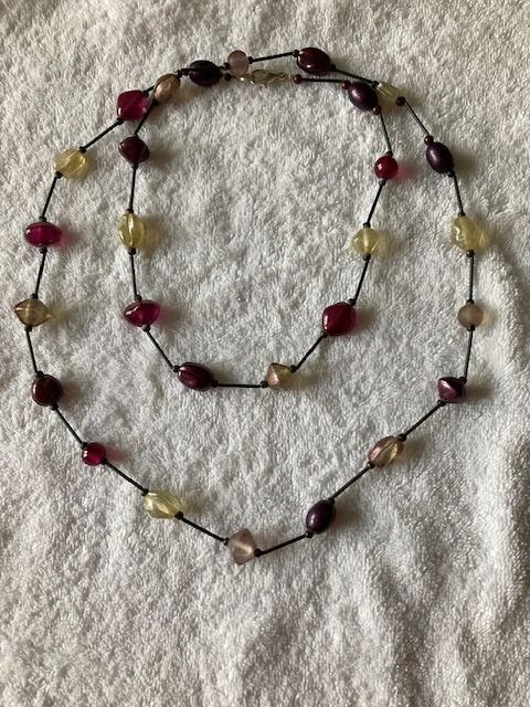 Multi-colored Purple Beaded Necklace