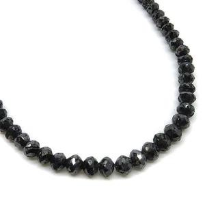 K18WG black diamond 50.00ct necklace 41cm-45.5cm with adjuster 11.0g men’s