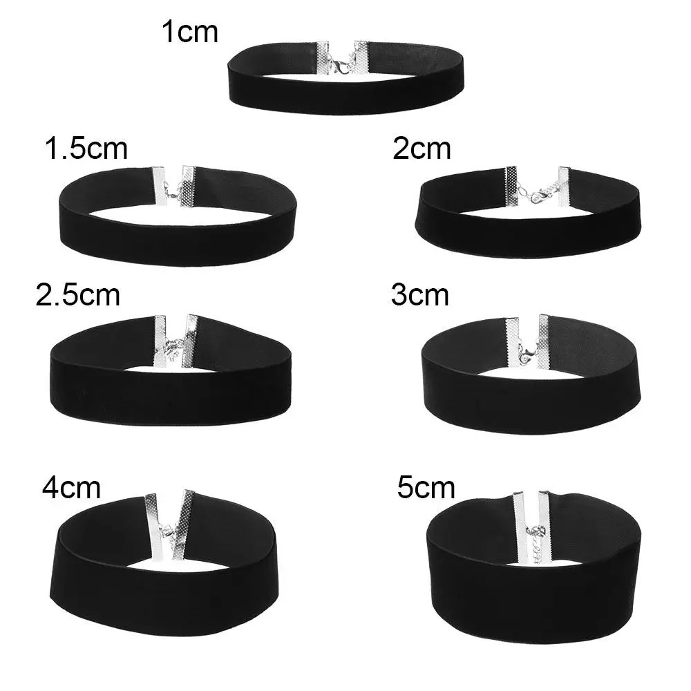 1Pcs Black Velvet Choker Necklace Gothic Punk Adjustable Women Jewelry