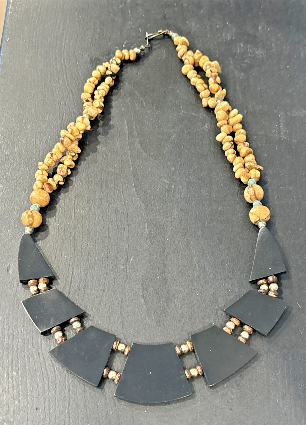 Beaded Ethnic Tribal Bohemian Statement 20″ Reversible Collar Choker Necklace