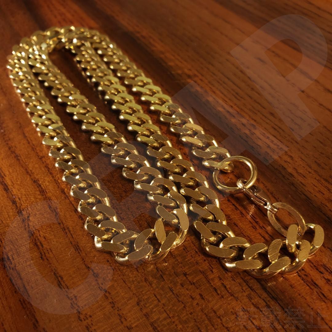 Gold Necklace Chain 03 Brass Men’s Cuban Link Miami Cuban