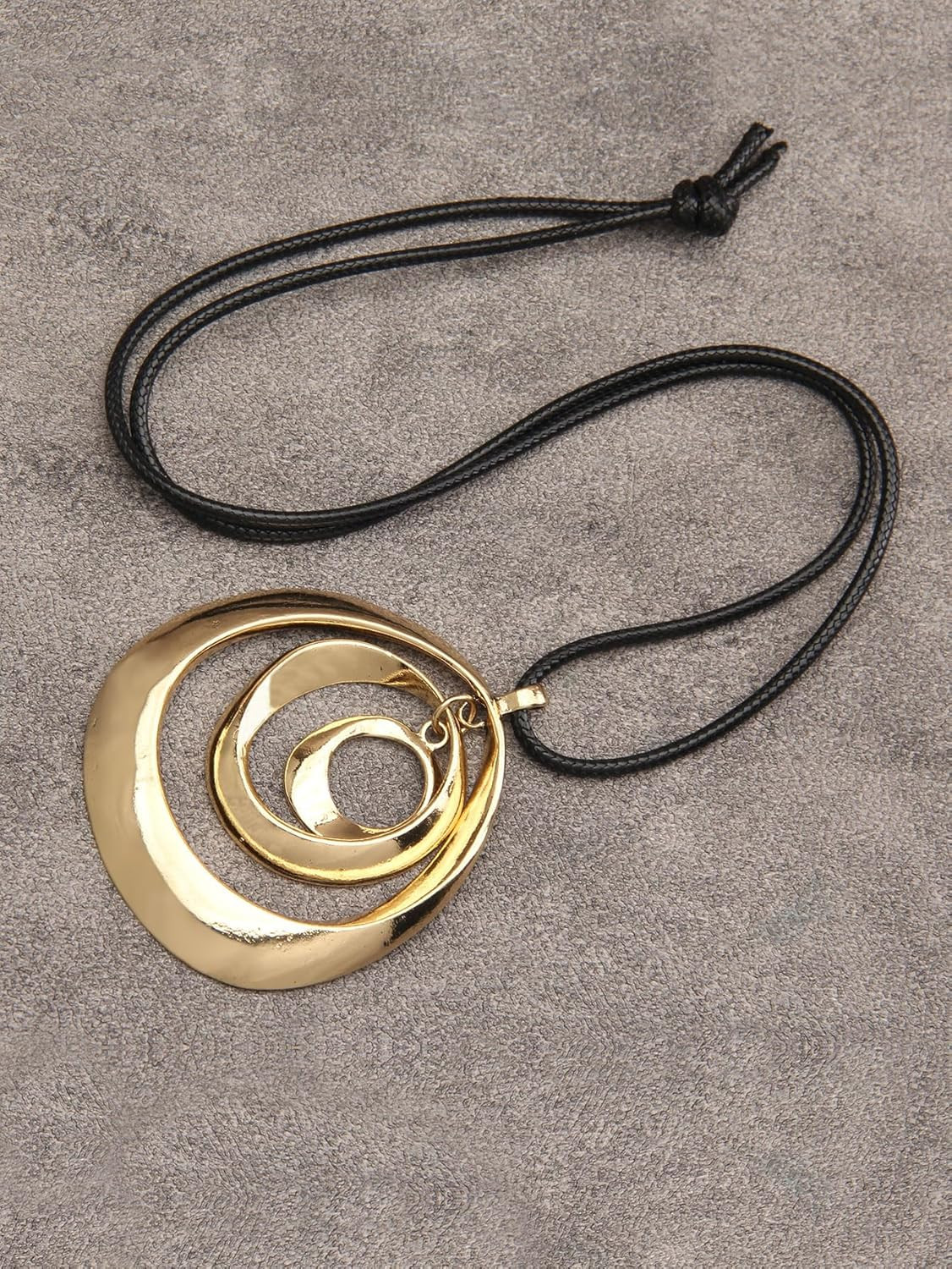 Boho Necklace for Women Bohemian Necklaces Long Choker Necklace Handmade Black L