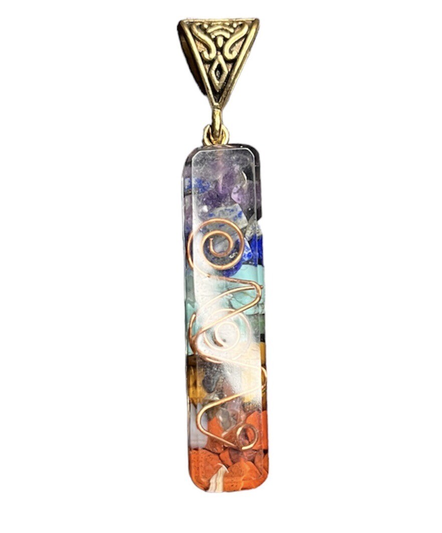 7 Chakra Healing Crystal Pendant Natural Stone Necklace Reiki Meditation Yoga