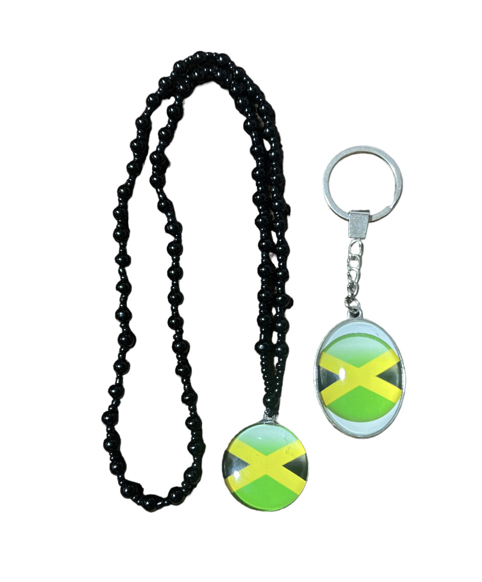 Unisex Women MenEthnic necklace and key chain with country flags