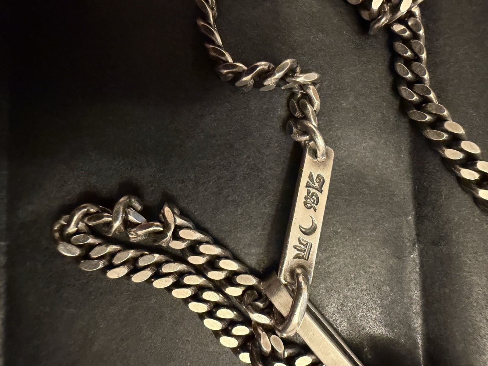 Werkstatt:München Necklace Curb Chain Snap Link (Model M3315SI.00001), 48-cm-50