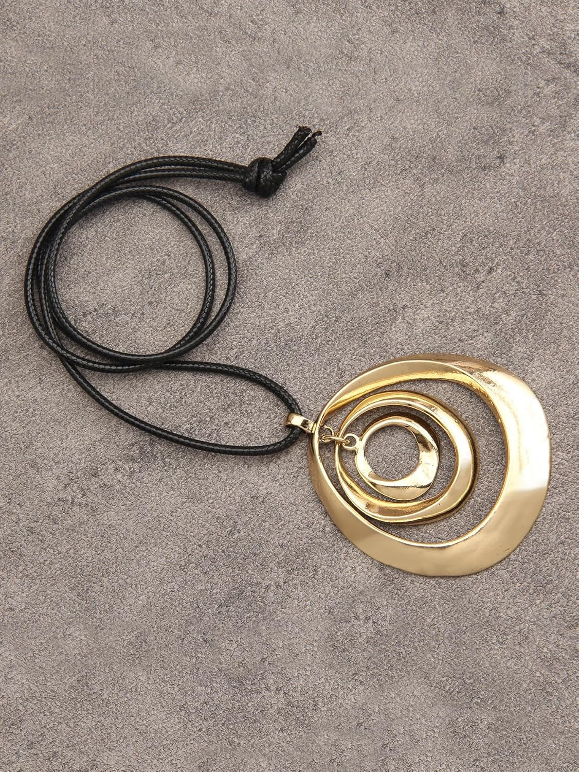 Boho Necklace for Women Bohemian Necklaces Long Choker Necklace Handmade Black L