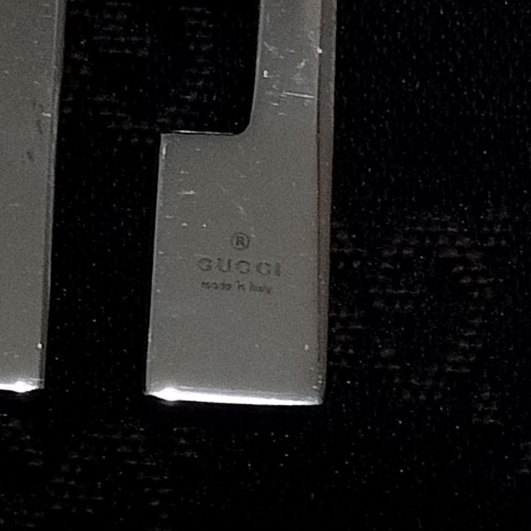 Excellent GUCCI G Plate Silver Necklace Top Pendant Top