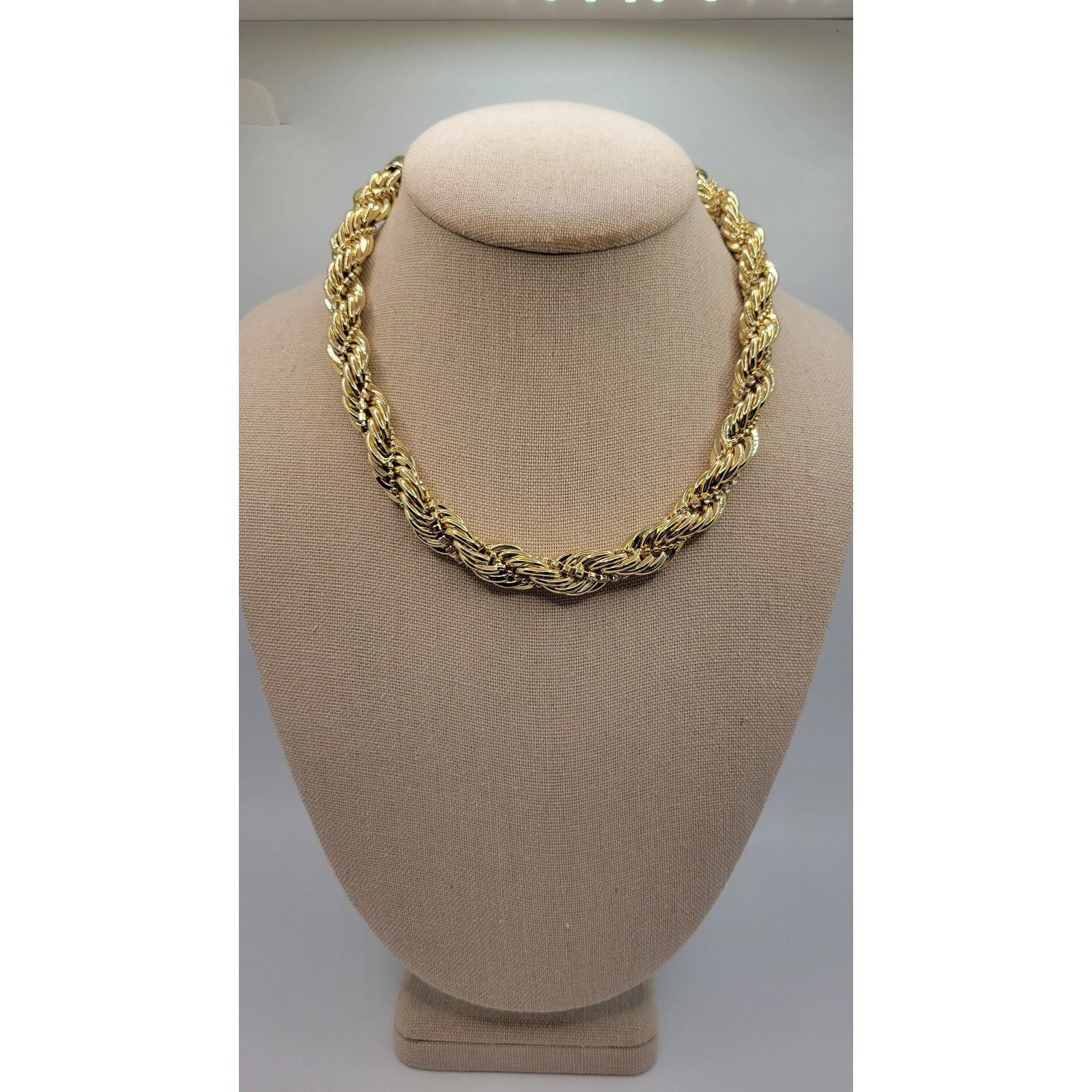 Baublebar Twisted Chain Necklace Signed Statement Crystal Strand Bead Ball
