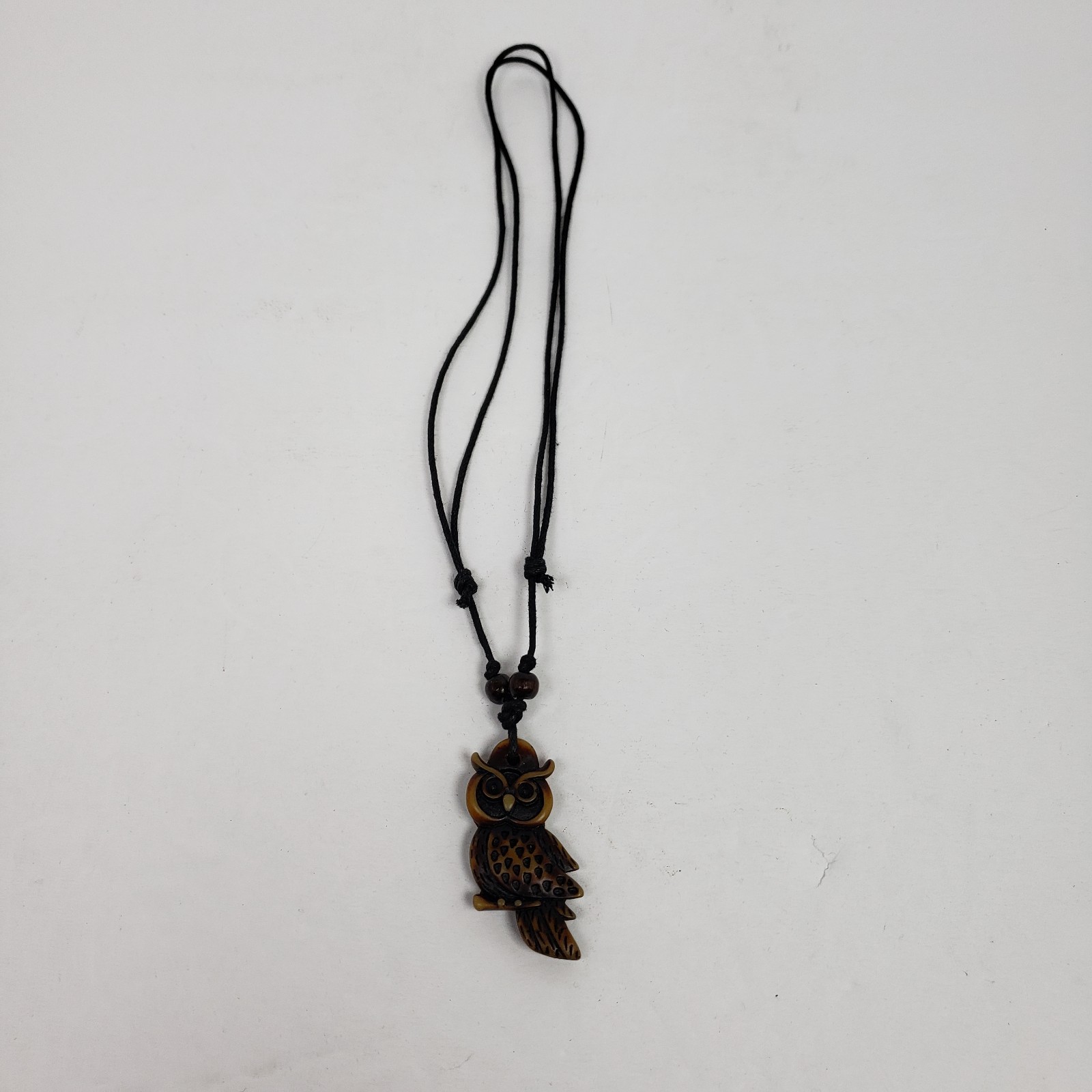 Vintage Adult Fashion Brown Owl Tribal Adjustable Pendant Necklace 026
