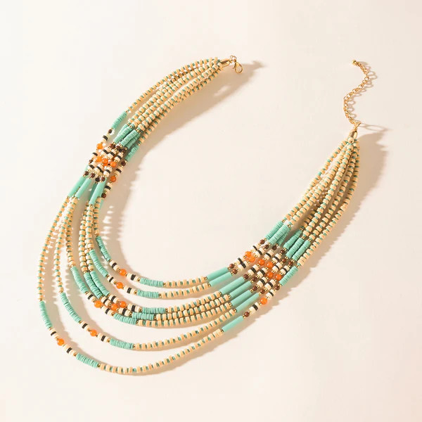 MYRA Aurora Song Beads Necklace in Azure Gem