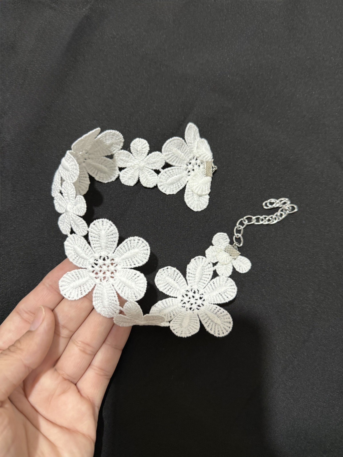 Women Ladies None Crystal Dimonte pearls Necklace Choker Silver Wedding Parties