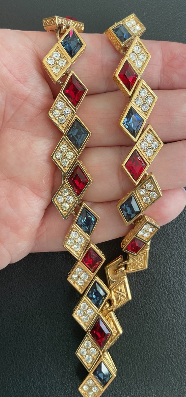 **Vintage** GENUINE Attwood & Sawyer Crystal All Around Statement Necklace
