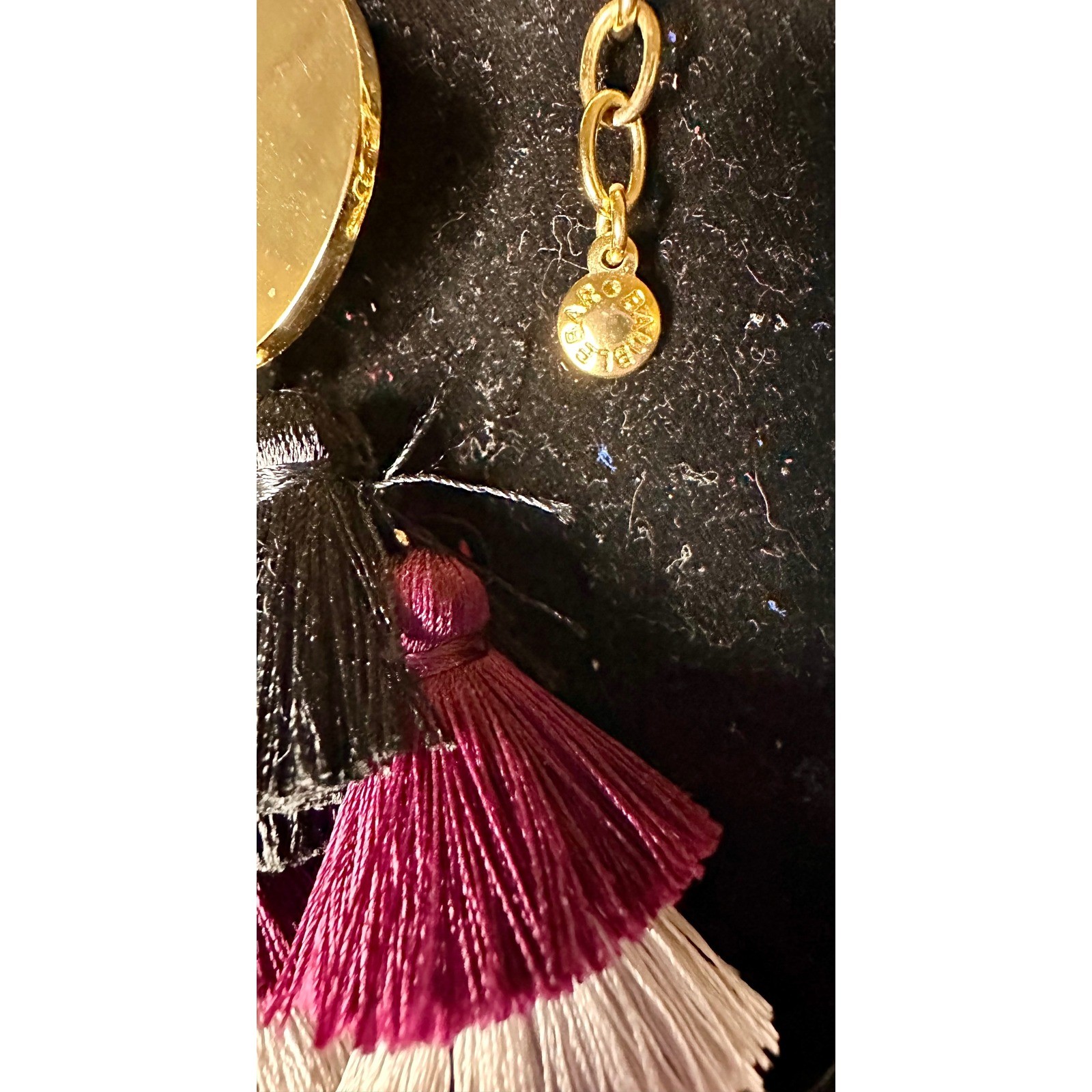 Baublebar Tassel Statement Necklace Multicolor Excellent Gold Tone Fringe