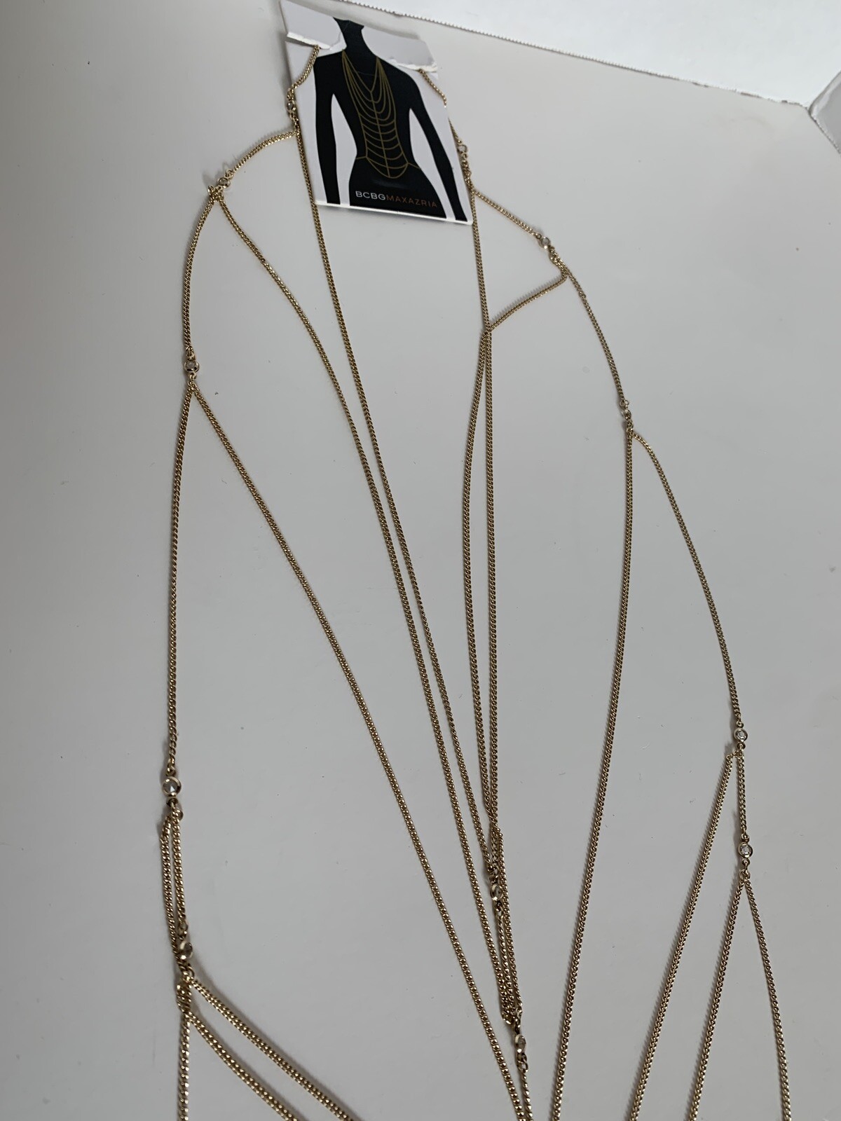 BCBGMAXAZRIA Womens Gold Colored Jeweled One Size Fits All