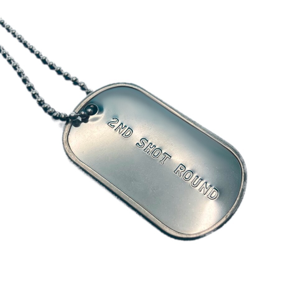 Military ID Dog Tags Stainless Steel Personalized Custom Embossed Army