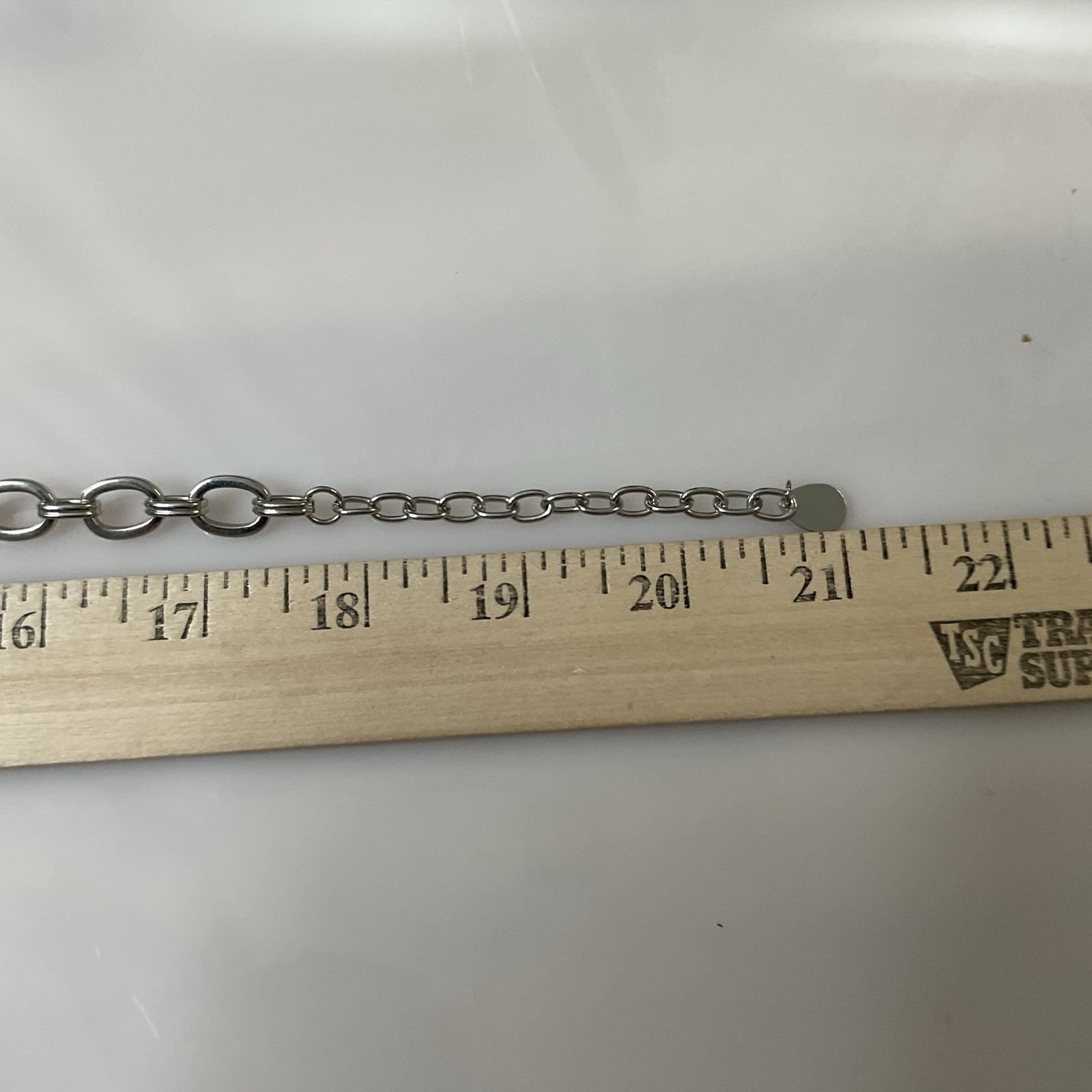 Scroll By Dillard’s Silver Tone Necklace Nickel Free Adjustable Statement Chunky