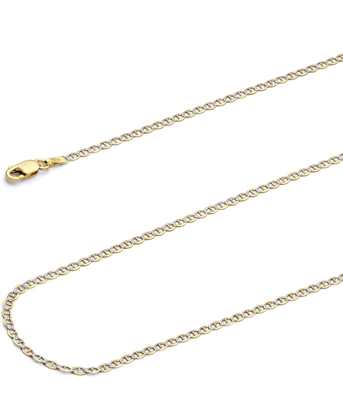 14k Gold Plated Sterling Silver Marina Mariner Link Italian Chain Necklace