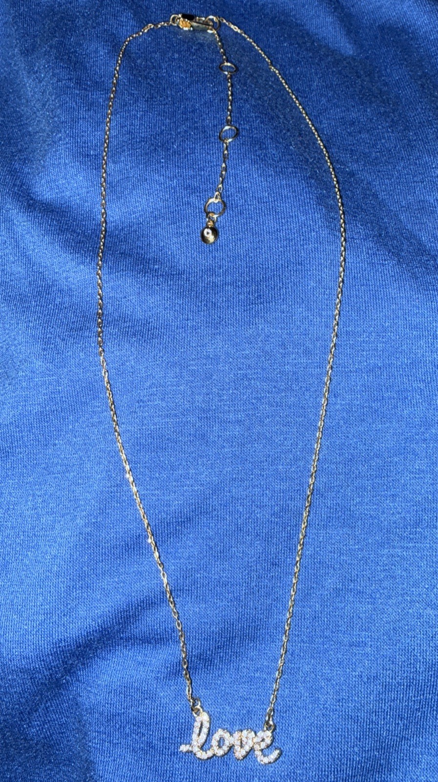 Kate Spade New York Say Yes Love Pendant Necklace Gold Tone EUC