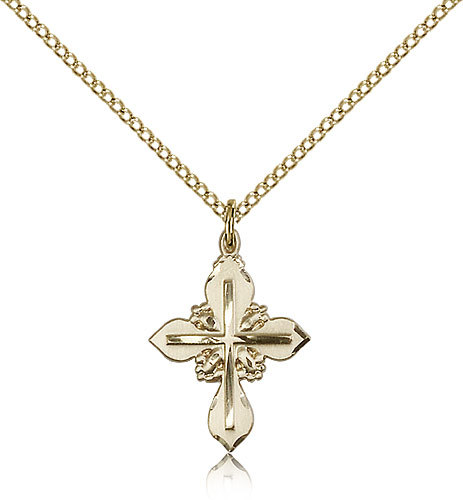 Gold Filled Cross Necklace For Women On 18 Chain – 30 Day Money Back Guarantee