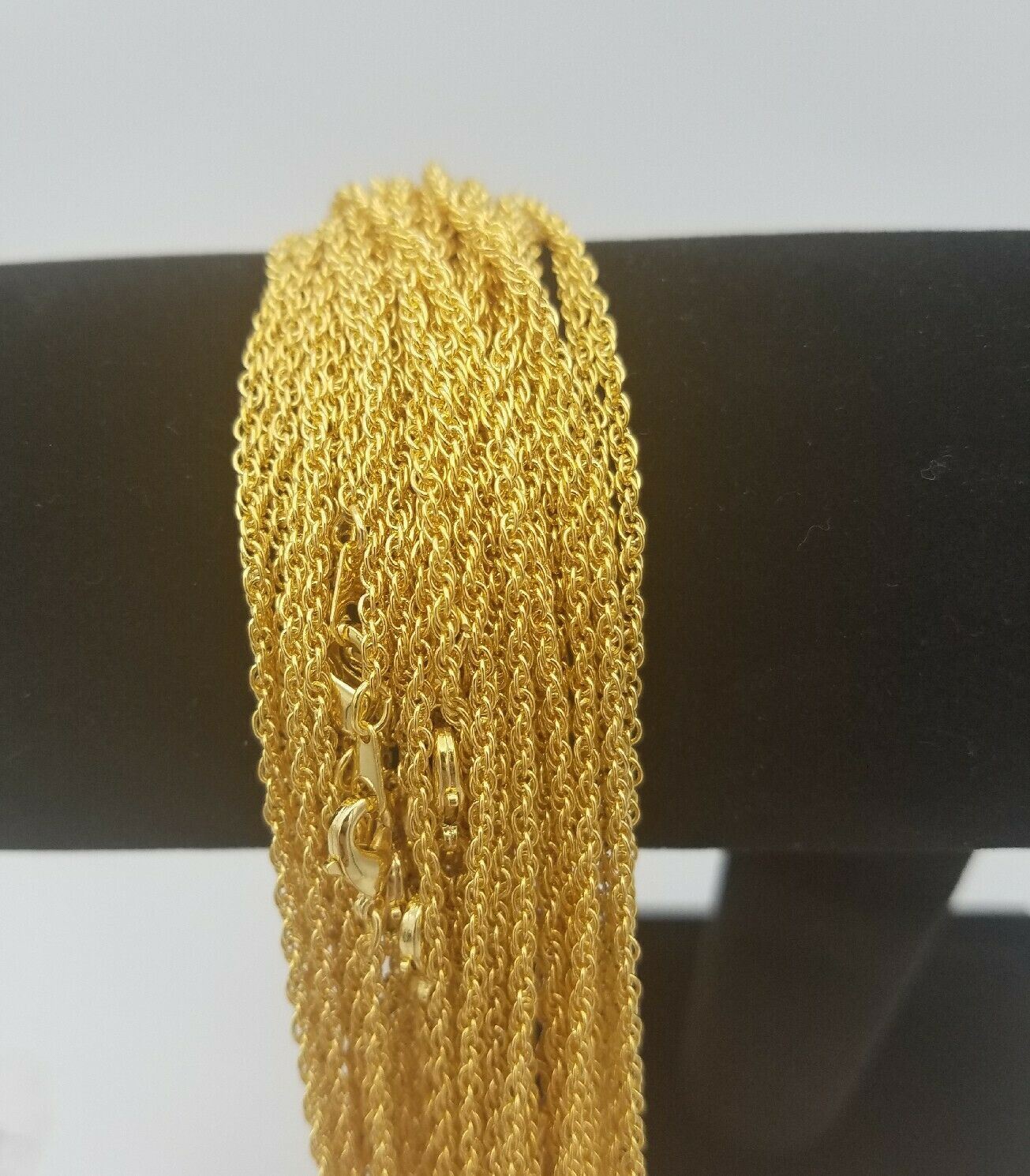 WHOLESALE LOTS OF 5-144 PIECES OF 14 KT GOLD PLATED 30″ ROPE NECKLACES