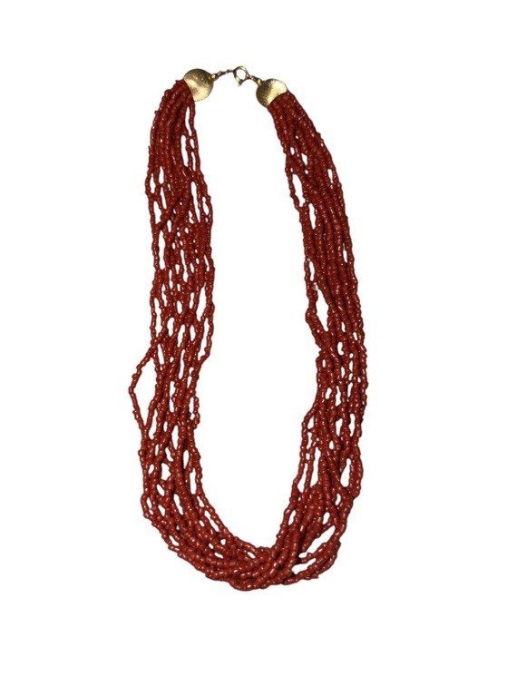 Vintage Red Coral Necklace with Spring Ring Clasp.