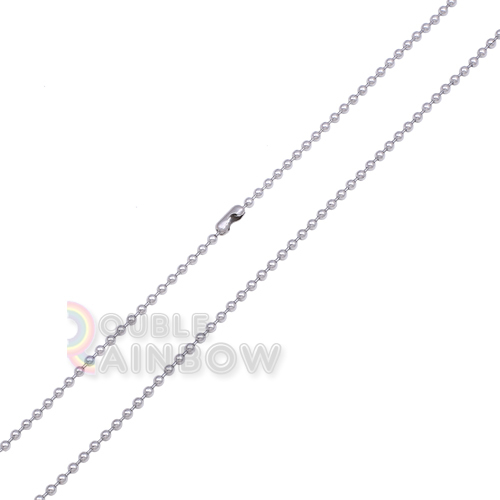 C21 20-30″Stainless Steel Silver Ball chain Necklace link MILITARY id dog tag