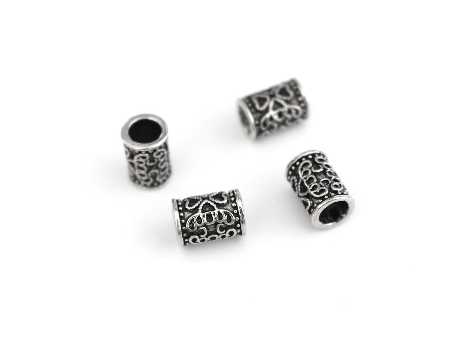 Set Of 2 Metal Beads Silver Color Jewelry Beads Jewelry Making Bracelet Necklace