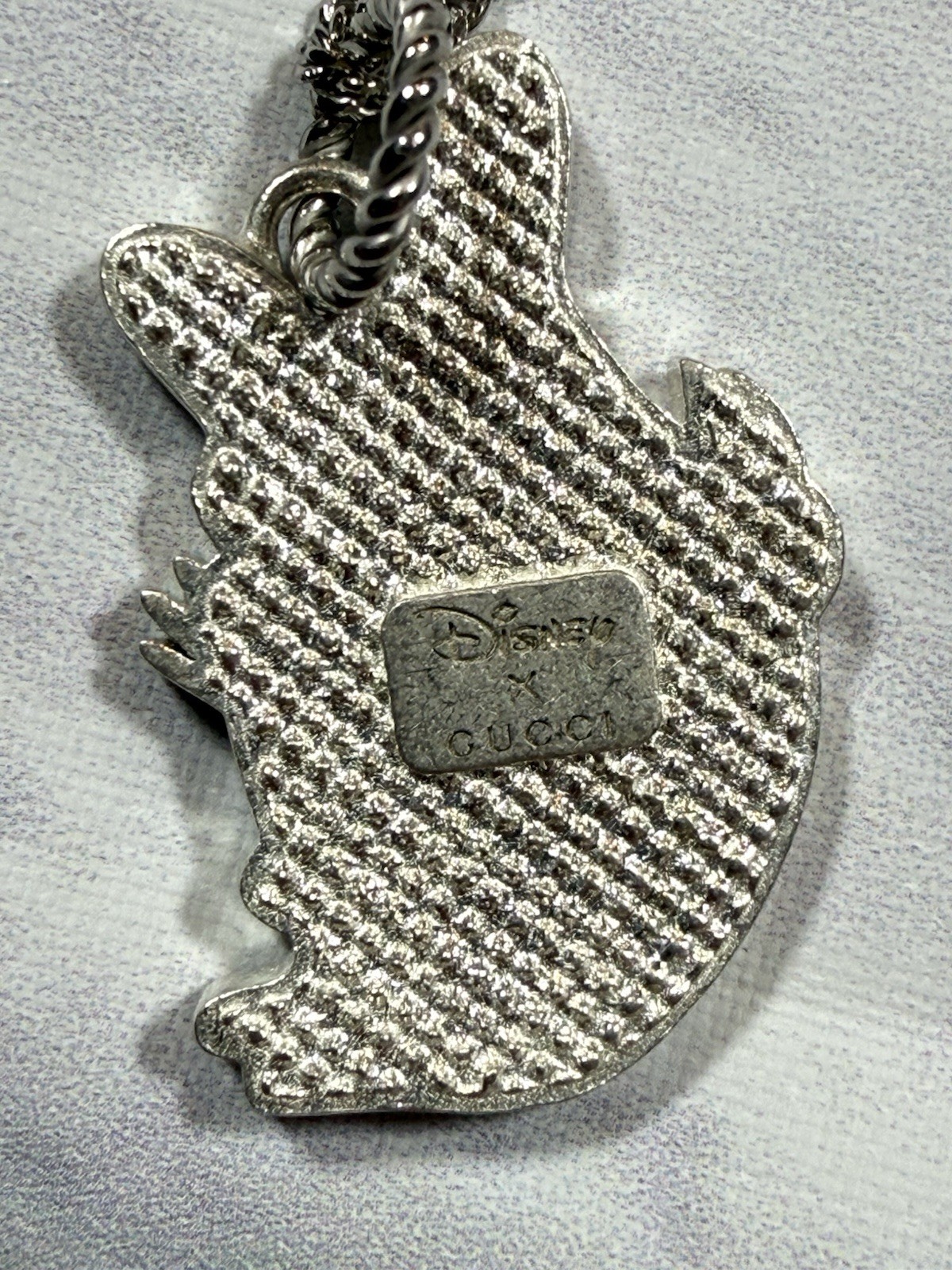 Gucci x Disney Daisy Duck Silver Necklace 45cm Chain New With Box Bag and Tags