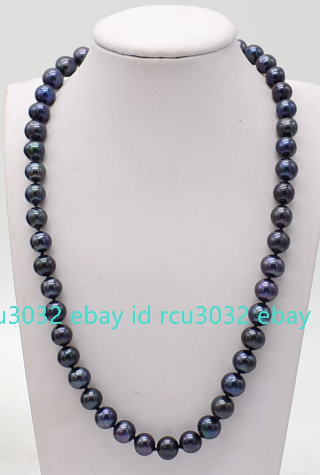 Genuine Beaqutiful 8-9mm Natural Black South Sea Pearl Necklace 16-36 Inches
