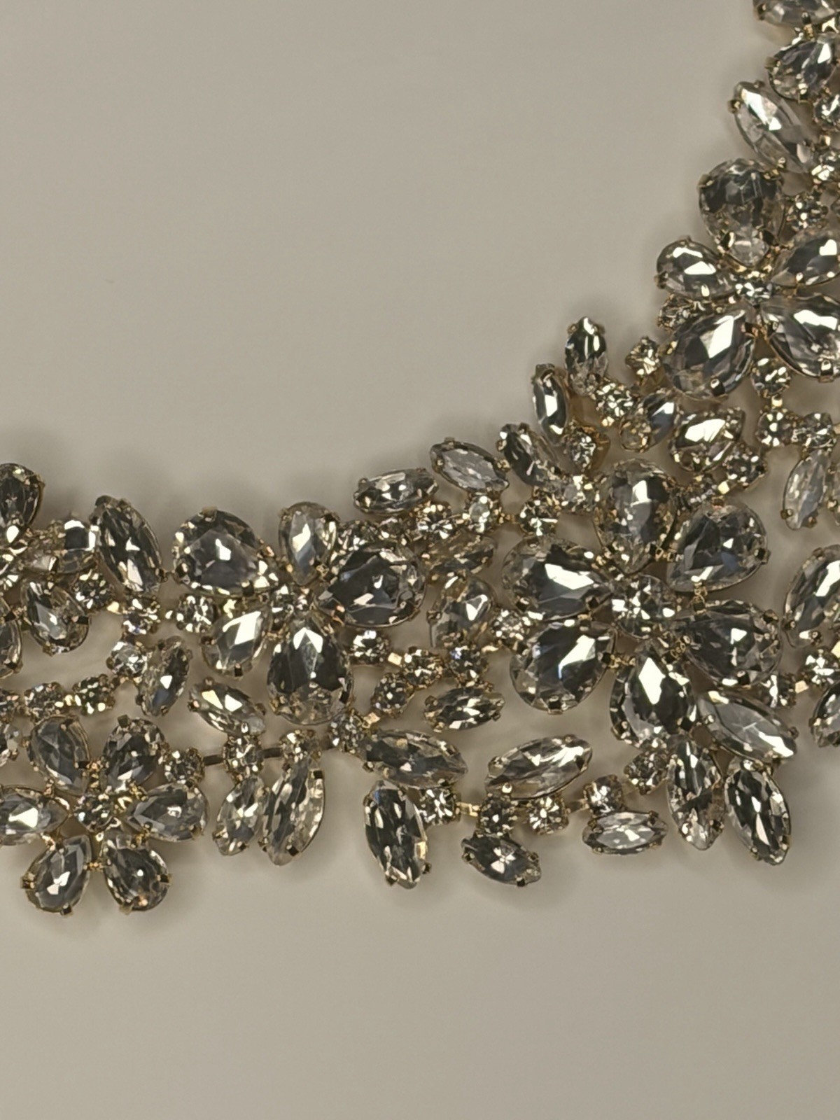 Cezanne | Floral Gold & Crystal necklace | Bridal Chic | Elegant Design | Gala