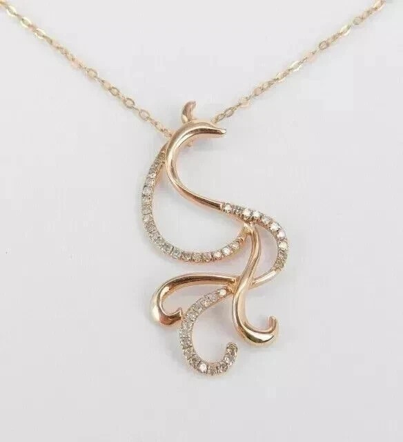 1.50Ct Round Cut Simulated Diamond Women’s Peacock Pendant 14k Rose Gold Plated
