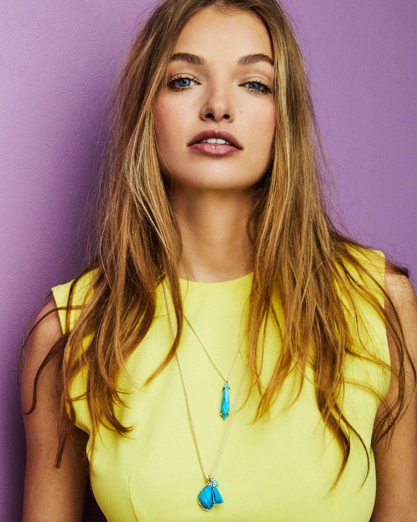 Kendra Scott HAILEY Marine Kyocera Opal & Aqua Howlite Charm Necklace NWT
