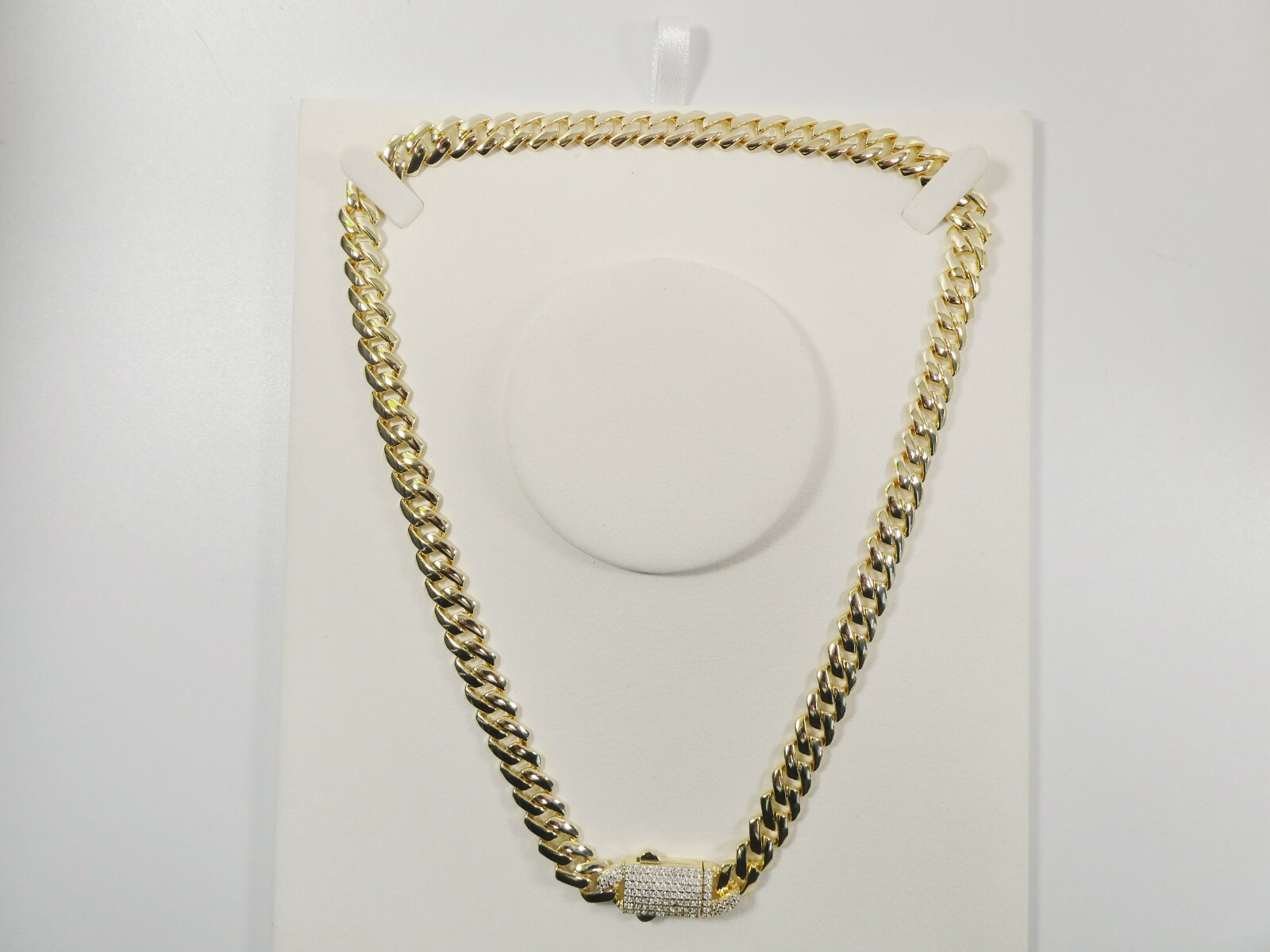 9MM 14K COLOR YELLOW GOLD FILLED MONACO BRACELET/NECKLACE