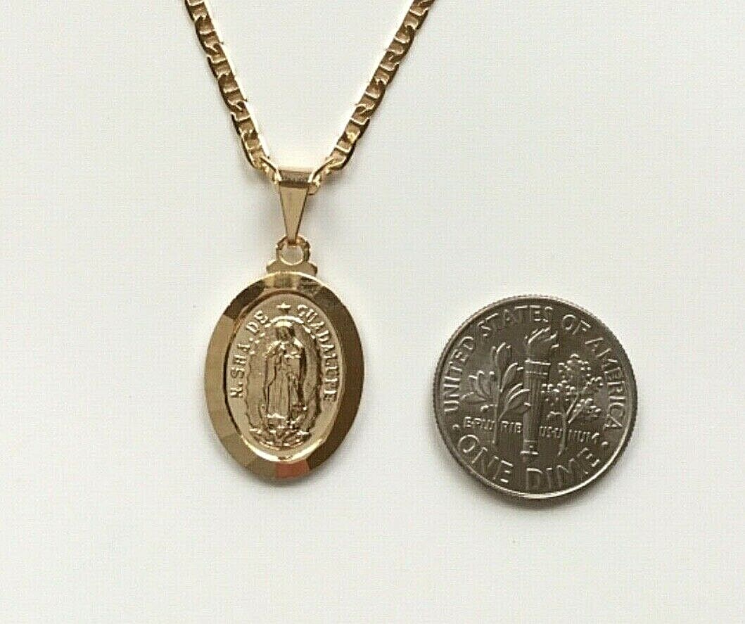 18K GOLD FILLED GUADALUPE NECKLACE 18″ LONG / CADENA DE GUADALUPE 18″ -P2124