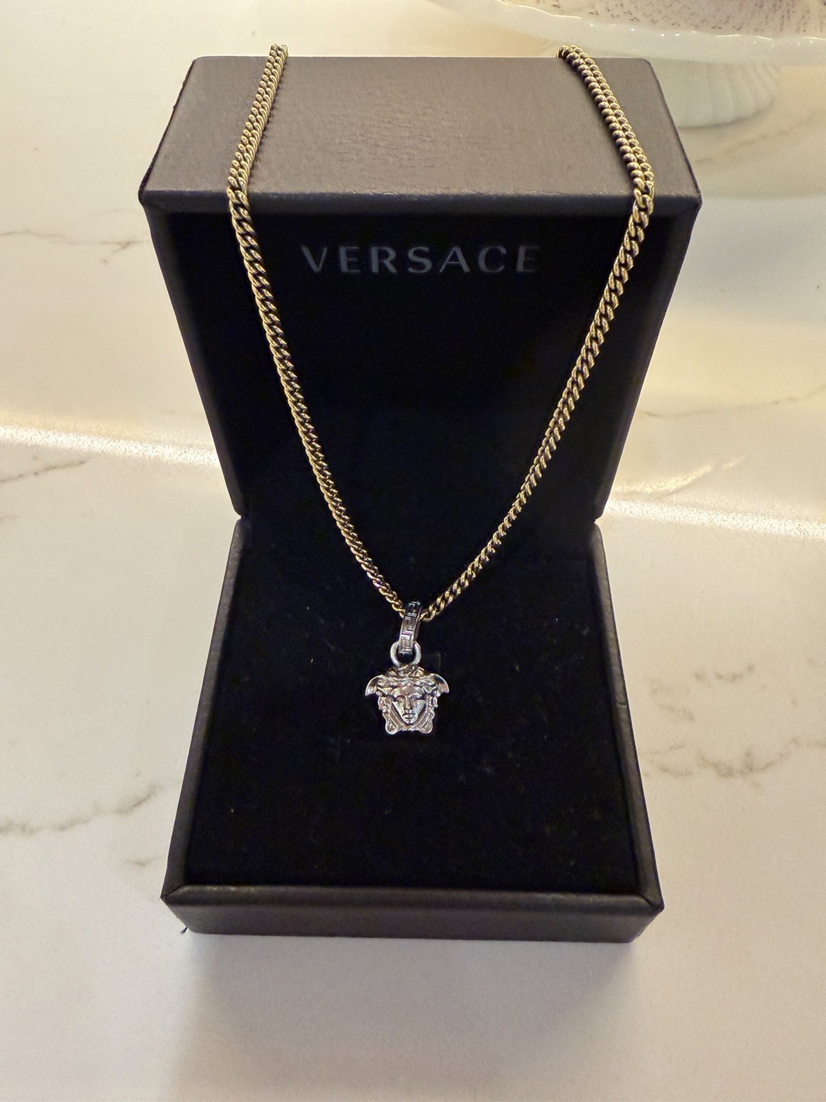 Versace Medusa Pendant Necklace – Silver And Gold