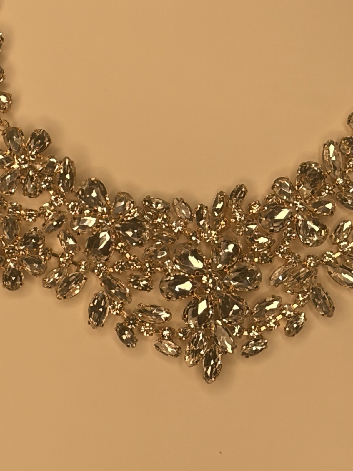 Cezanne | Floral Gold & Crystal necklace | Bridal Chic | Elegant Design | Gala