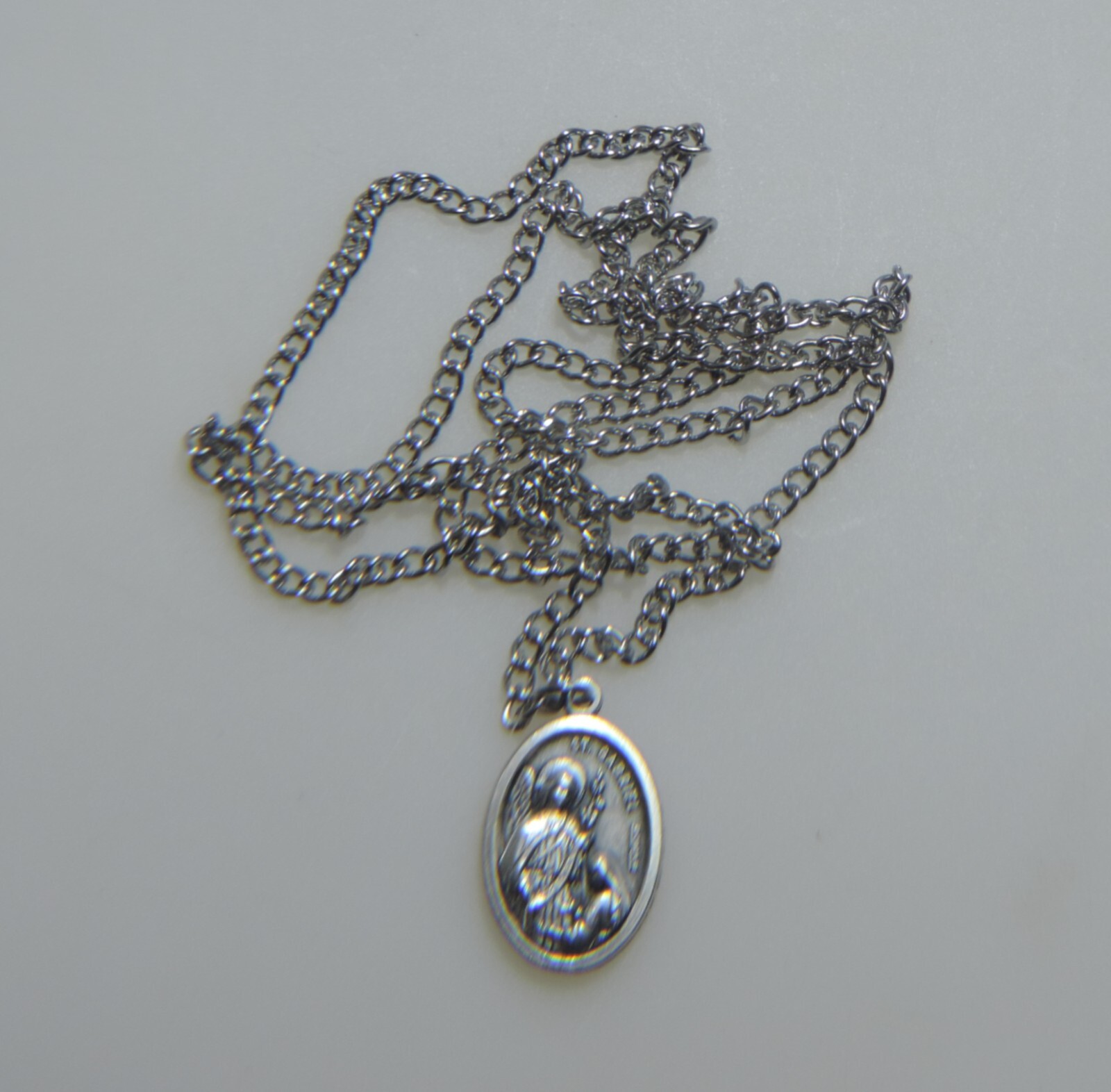 St. Gabriel the Archangel Medal with a 24″ or 27″ Stainless Steel Chain