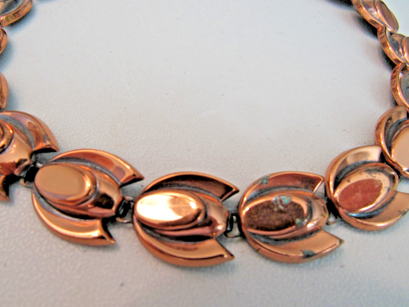 VINTAGE RENOIR COPPER NECKLACE SIGNED CHOCKER NECKLACE 14″