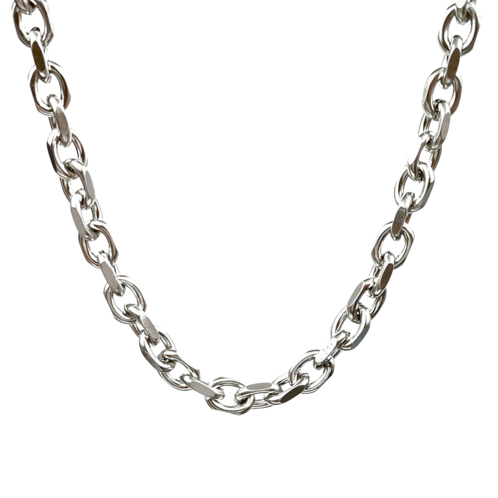 8mm Men’s Women bracelet / Anklets / necklace S.steel rollo polyhedral chain
