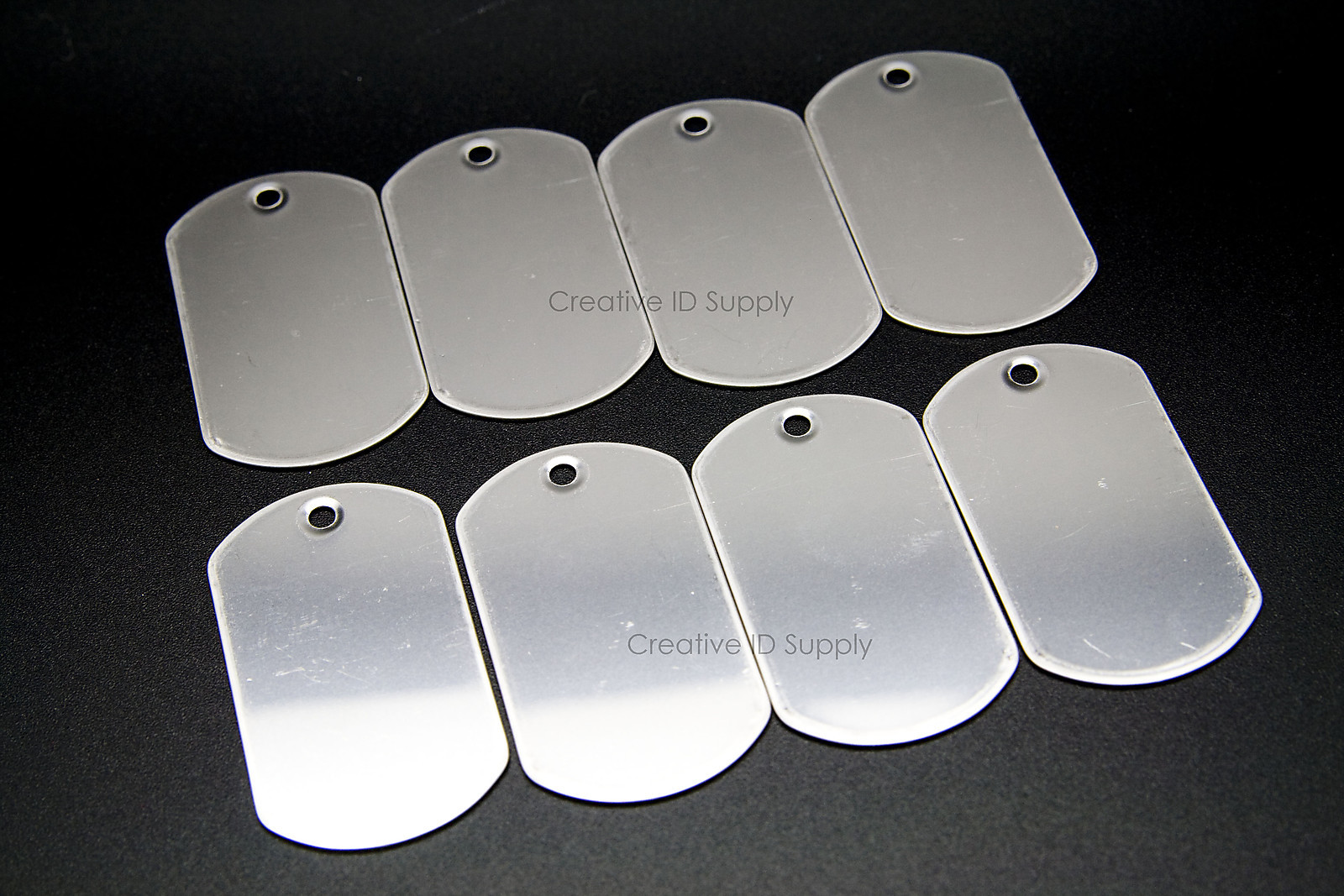 COMBO – 25pcs BLANK DOG TAG STAINLESS STEEL MILITARY SPEC + 25pcs NECKLACES