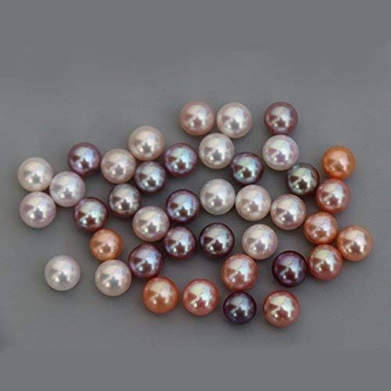 4PCS Saltwater Akoya Cultured Pearl Oyster with round Pearl (6.5-7.5Mm) inside
