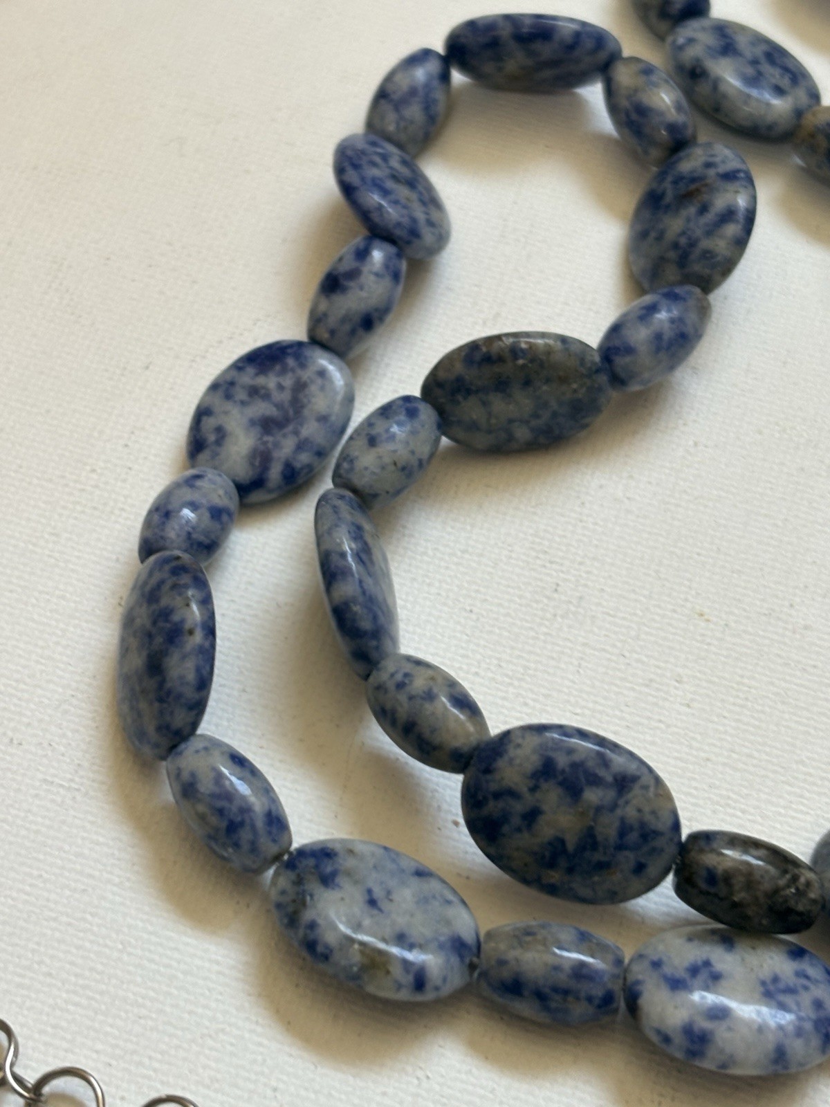Blue Sodalite Stone Jewelry Lot Chip Bead Necklaces Polished Beads Bracelet Set
