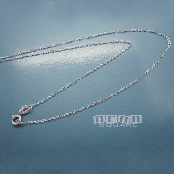 SALE 18″ Sterling Silver 1.2mm Cable Chain Necklace w/ Spring Ring Clasp