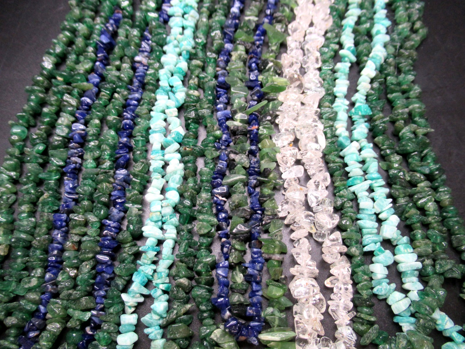 HUGE Lot of Genuine Stone Chip Beaded Necklaces