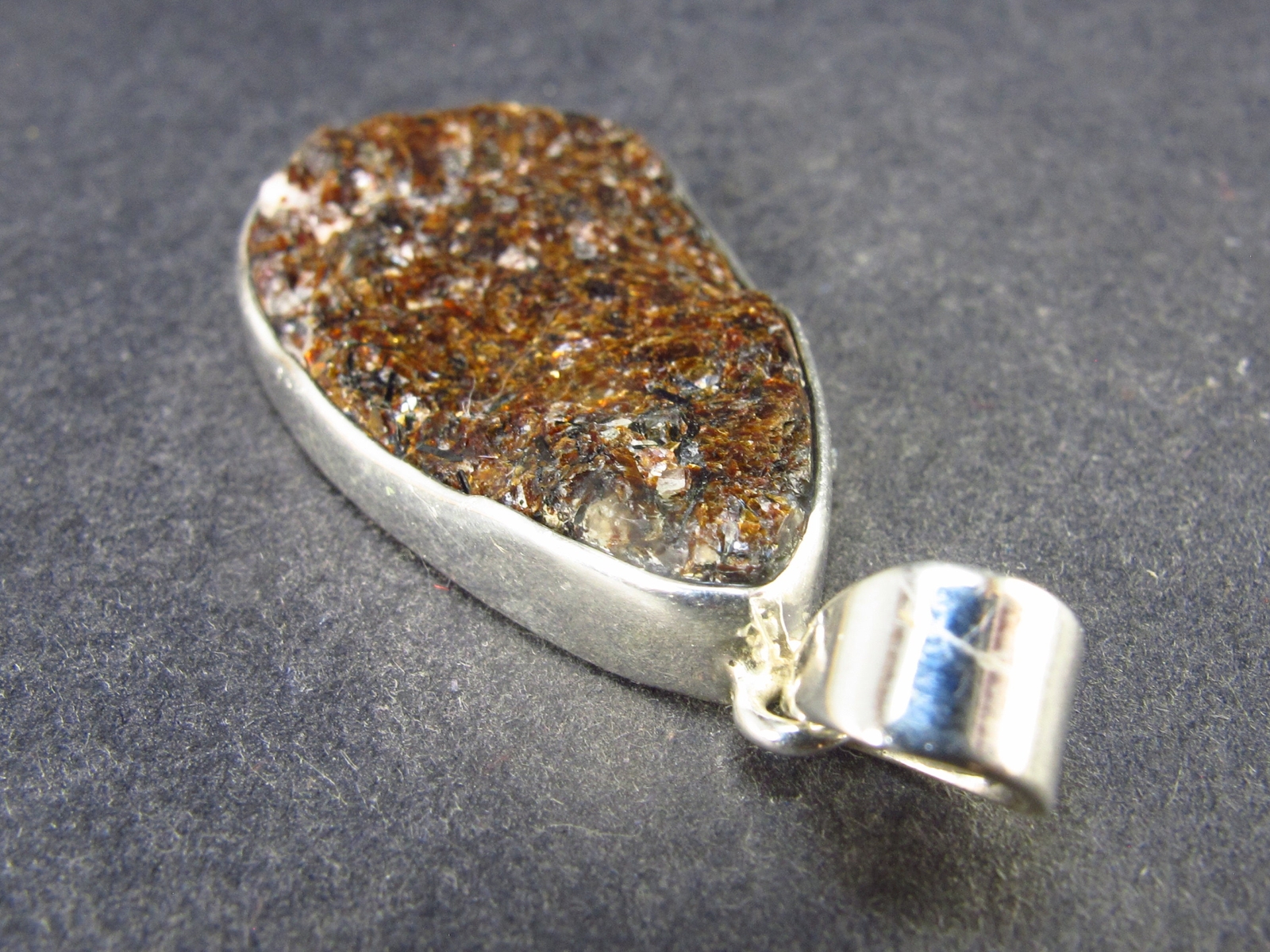 Astrophylite Astrophyllite Silver Pendant From Russia – 1.8″ – 9.8 Grams